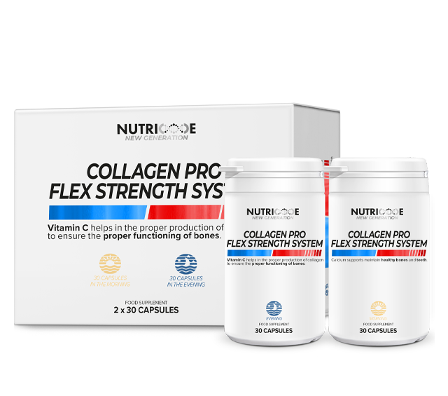 Sistem 24H pentru articulații | Nutricode COLLAGEN PRO FLEX STRENGTH SYSTEM New Generation