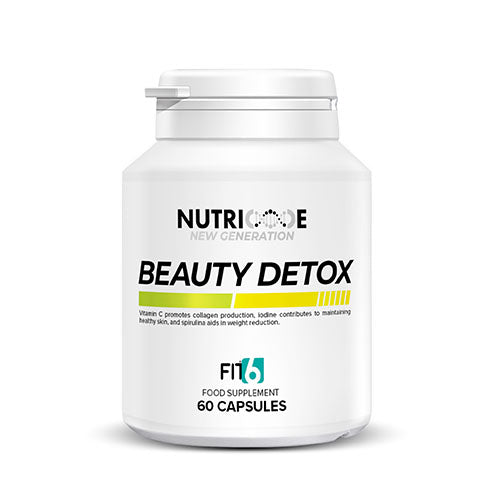 Complex supplement with spirulina, kelp, chlorella, collagen and hyaluronic Nutricode BEAUTY DETOX New Generation