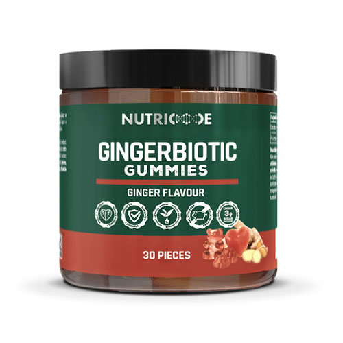 Ginger and turmeric jellies | Nutricode GINGERBIOTIC Gummies